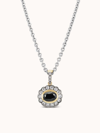Alexandra Charm Necklace Black Diamond