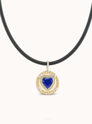 Greek Love Charm Blue Lapis Cord Necklace