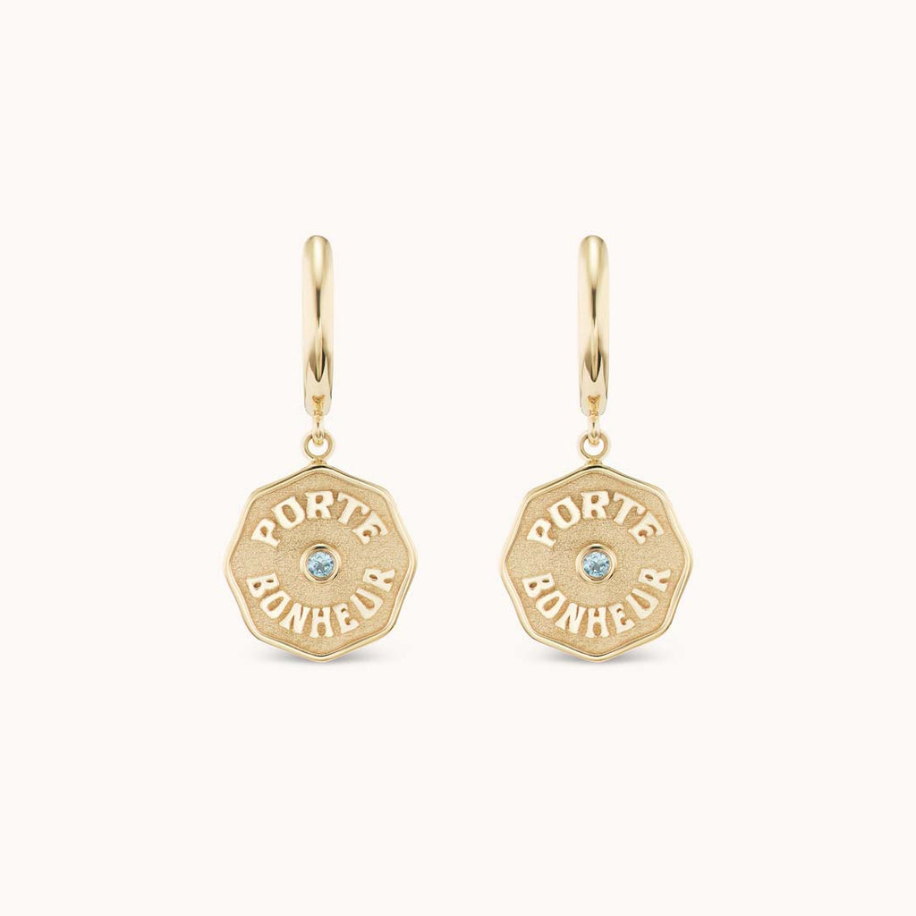Wee Porte Bonheur Hoops Emerald main image 1