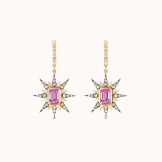 Starburst Earrings Pink Sapphire - Marlo Laz