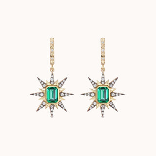 Starburst Earrings Emerald - Marlo Laz