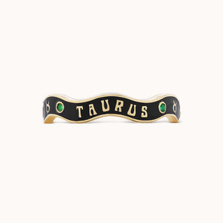 Taurus Zodiac Enamel Wave Band III - Marlo Laz