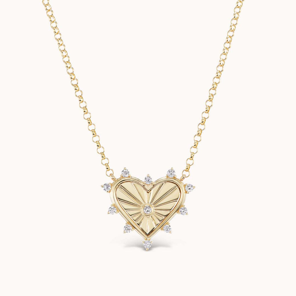 Small Spiked Heart Attached Necklace– Marlo Laz