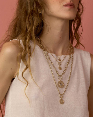 model wearing size reference for all multi link chains.