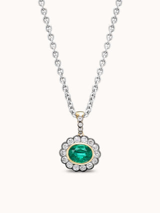 Alexandra Charm Necklace Emerald