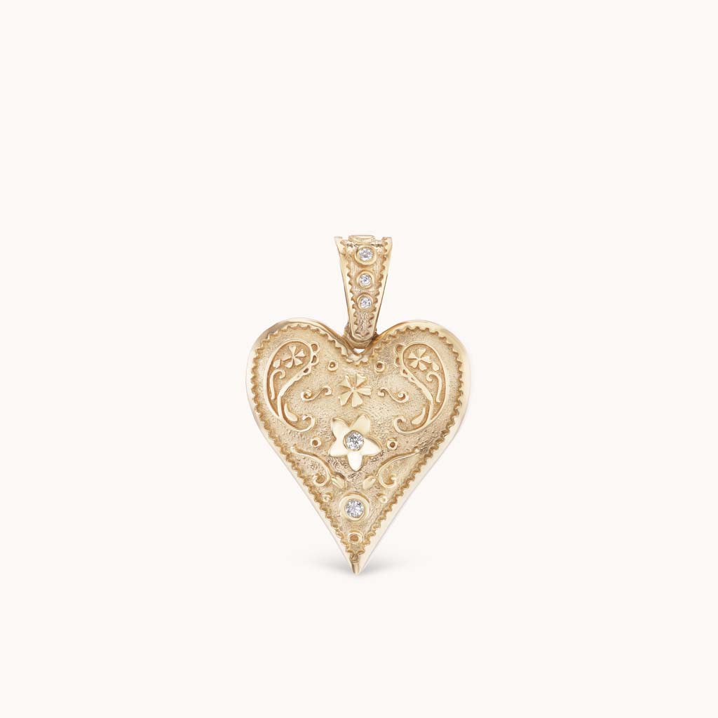Medium Southwestern Heart Charm | Marlo Laz