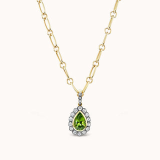 Small Pear on Chain in Peridot