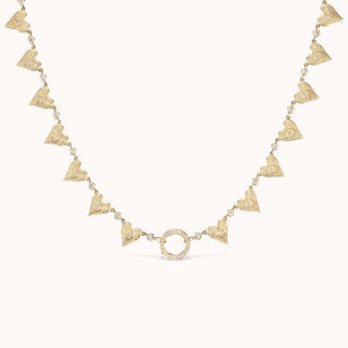 Southwestern heart open chain necklace
