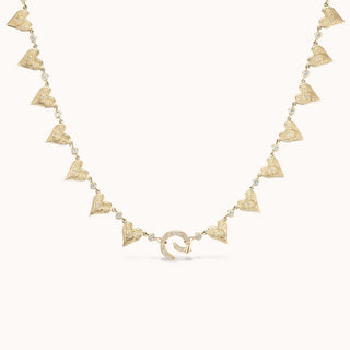Southwestern heart open chain necklace
