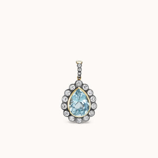 Alexandra Pear Aquamarine Charm