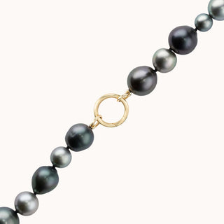 close-up of tahitian pearl necklace
