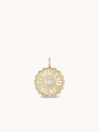 Mini Raised Gold TVB Necklace Pearl
