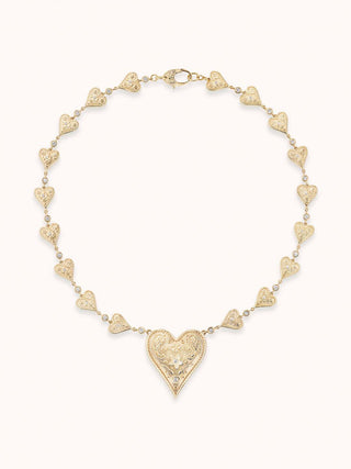Southwestern Mixed Heart Chain Necklace