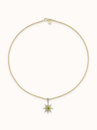 Starburst Charm Necklace Peridot