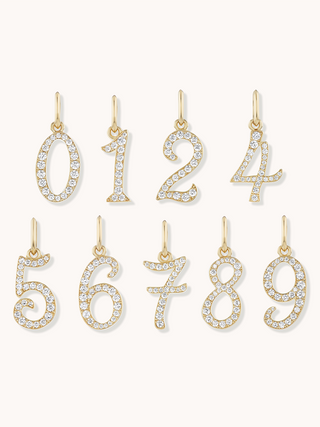 The Pave Number Charms 3