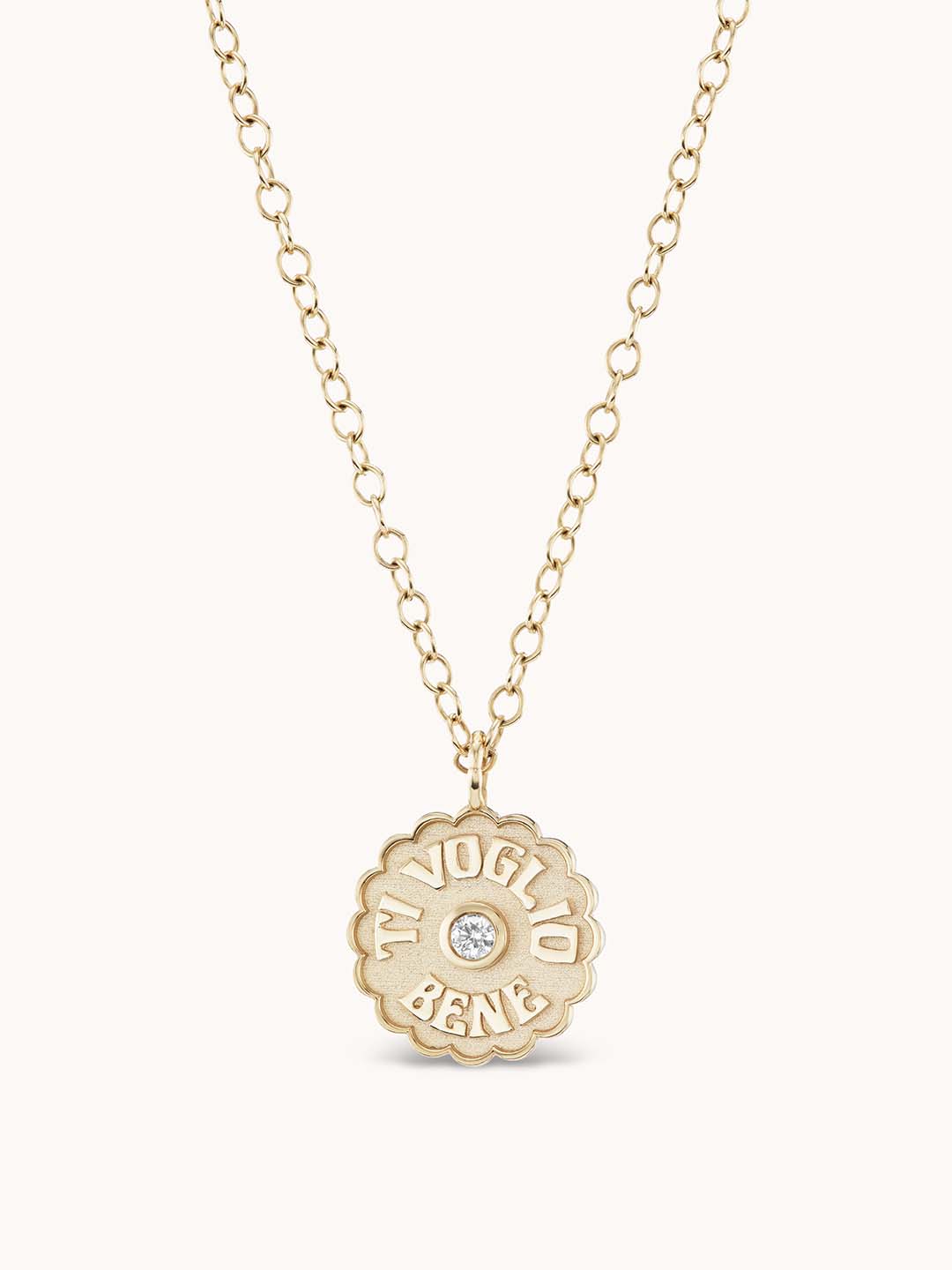 Mini Raised Gold TVB Necklace | Marlo Laz