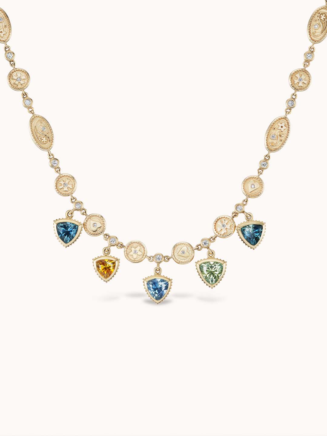 Montana Sapphire Trillion Necklace | Marlo Laz