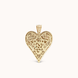 Large Southwestern Gemstone Heart Charm