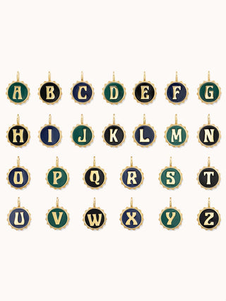 Alphabet Enamel Coin Necklace - Marlo Laz