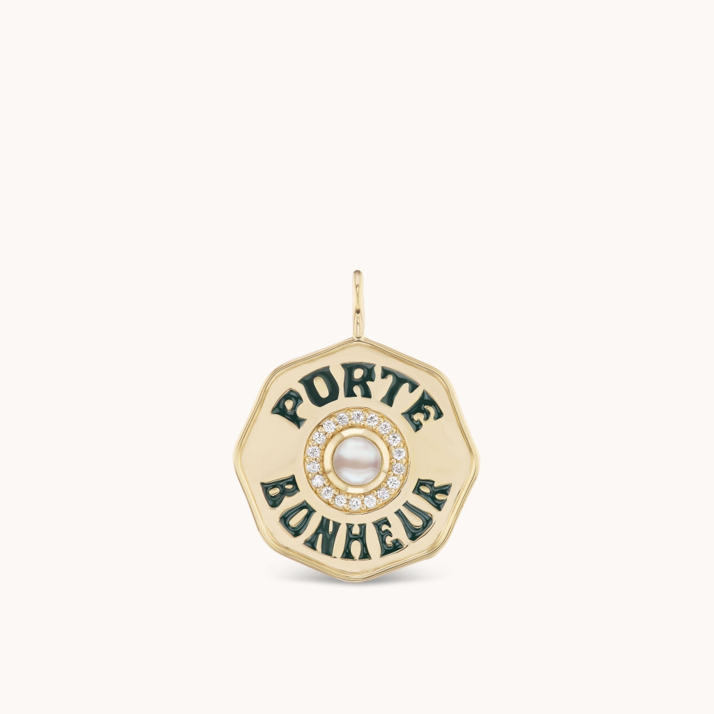 Large Porte Bonheur Charm Pearl | Marlo Laz