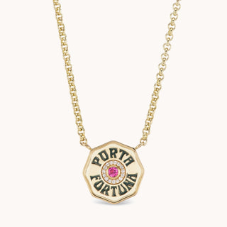 Mini Porta Fortuna Necklace Pink Tourmaline - Marlo Laz