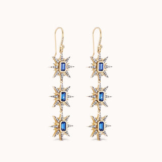Multi Starburst Earrings Blue Sapphire - Marlo Laz