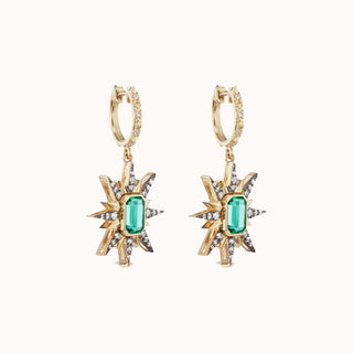 Starburst Earrings Emerald - Marlo Laz