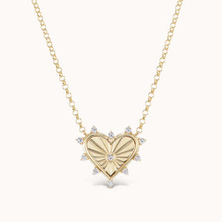 Mini Spiked Heart Attached Necklace - Marlo Laz