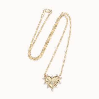 Mini Spiked Heart Attached Necklace - Marlo Laz