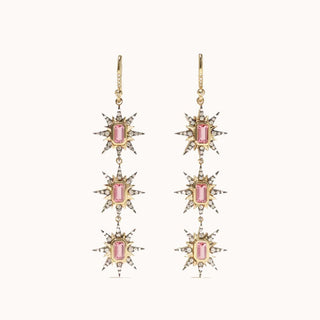 Multi Starburst Earrings Pink Sapphire - Marlo Laz